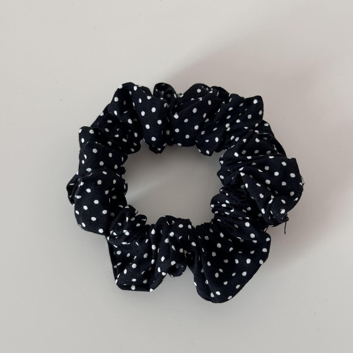 Women's Large Vintage Cloth Elastic Hair Scrunchie Polka Dot Plaid