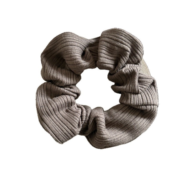 Women's Comfortable Cloth Hair Tie For Daily Wear Beige Striped