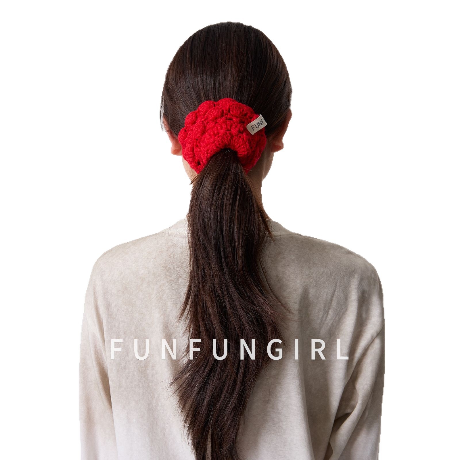 Women's Handmade Lace Knit Hairband Forest Style Autumn Winter Hair Tie