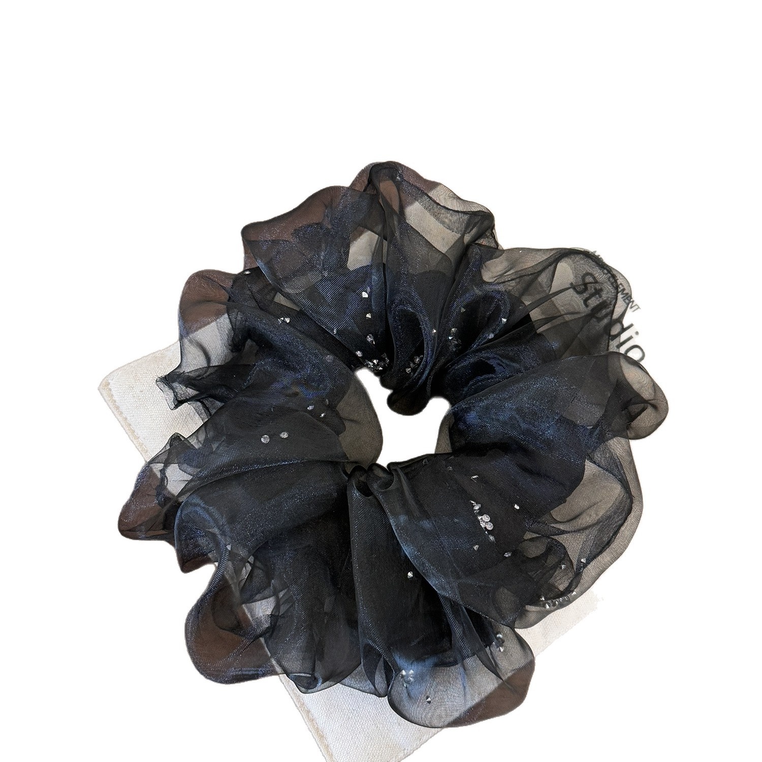 Women's Soft Gauze Elastic Hair Tie For Spring Styling Black