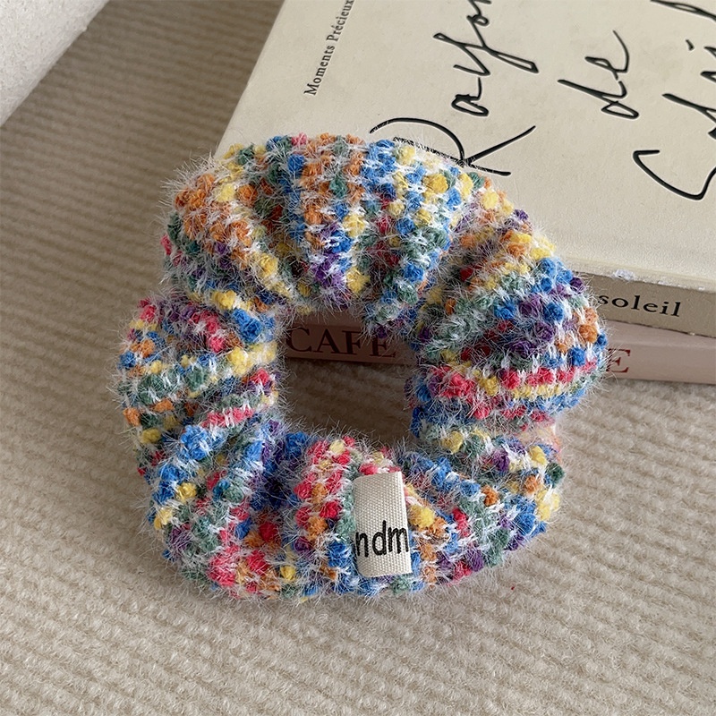 Women's Sweet Cloth Hair Tie for Holiday Street Solid Color Leopard