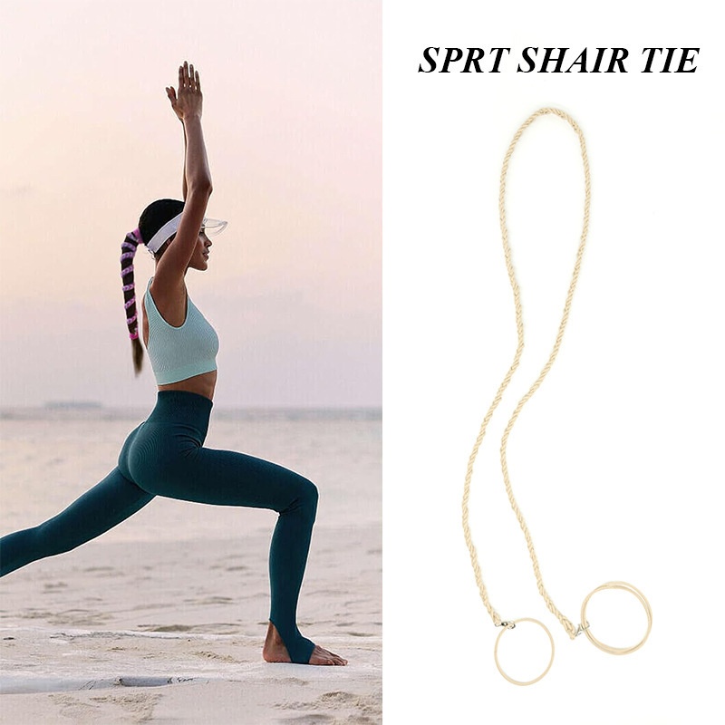 Women's Handmade Nylon High Ponytail Twist Braid Hair Tie Colorful