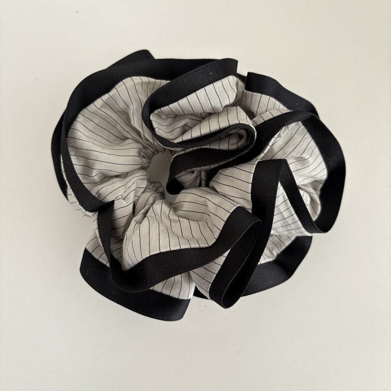 Women's Everyday Casual Cloth Scrunchie Hair Tie Purple Striped