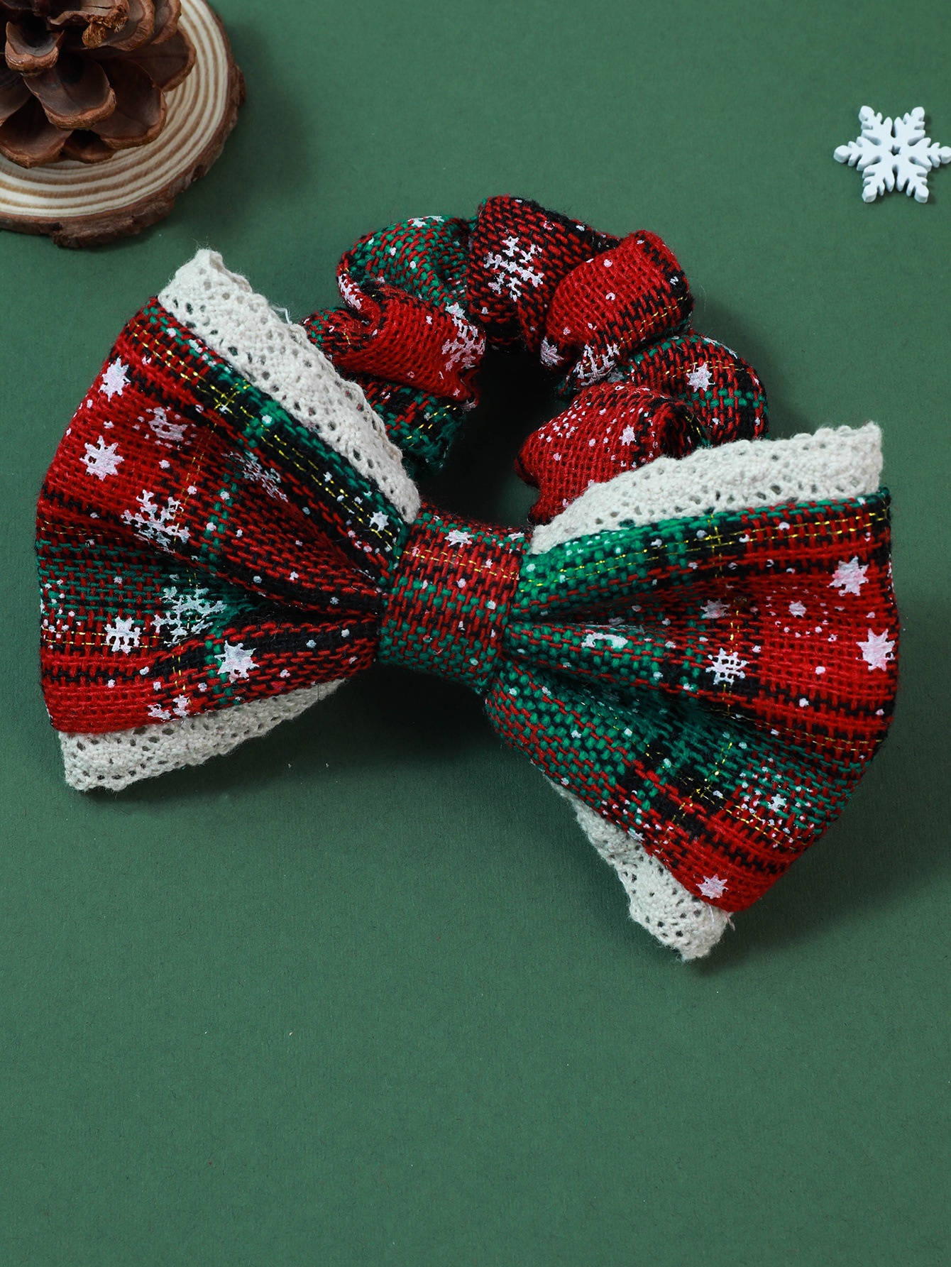 Women's Outdoor Fabric Bowtie Hair Ties Cute Floral Fruit Print