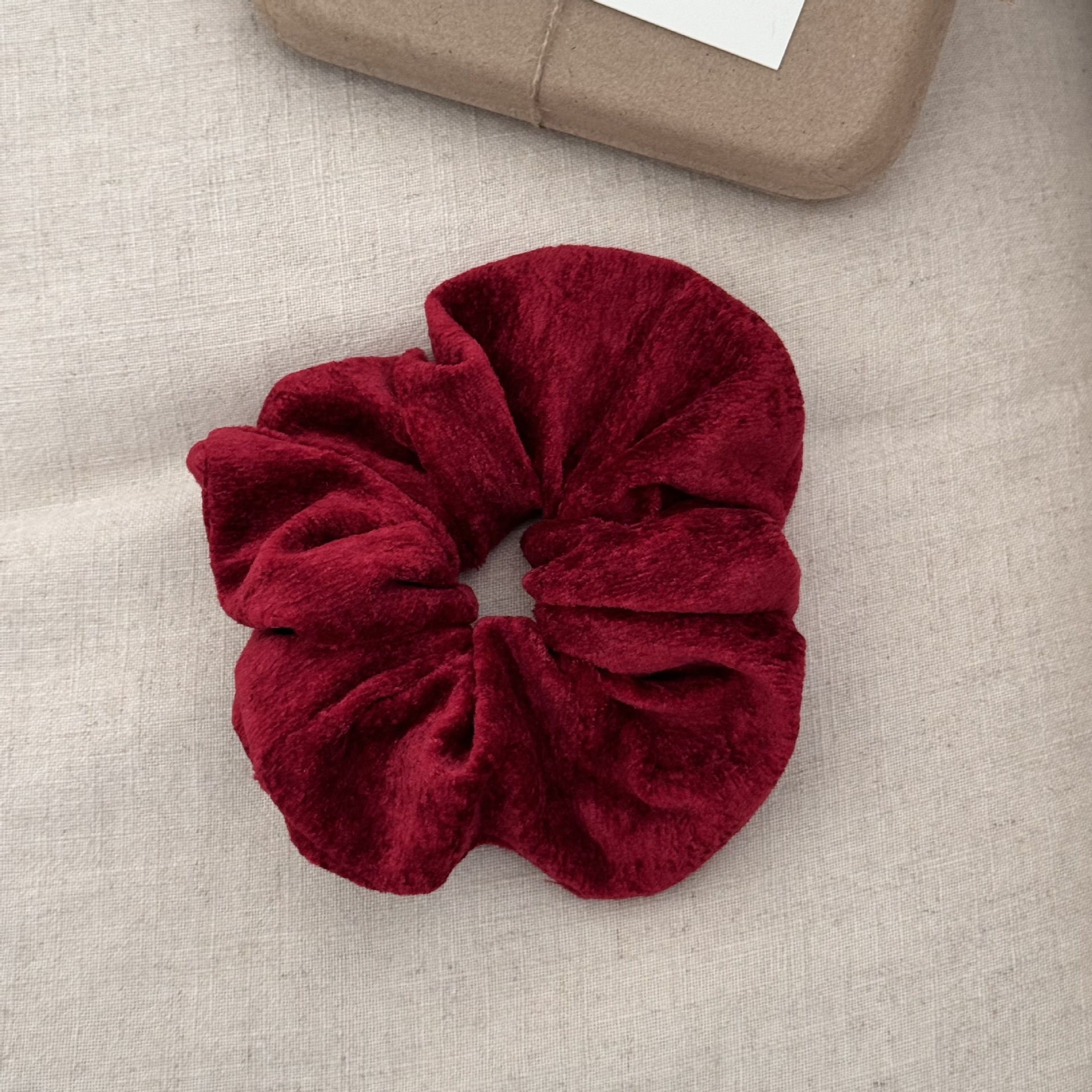 Women's Winter Velvet Hair Tie High Elastic Bun Scrunchie Solid Color