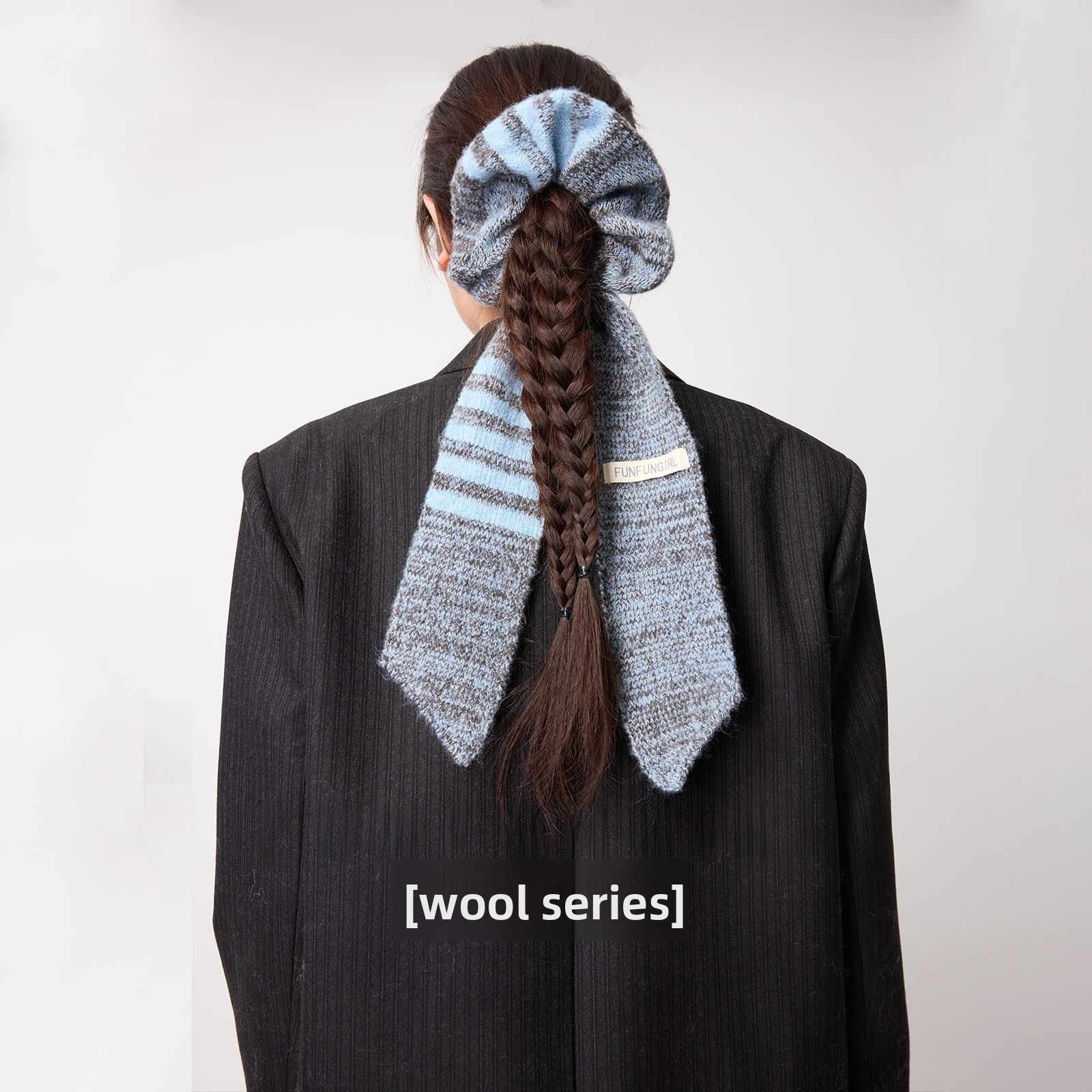 Butterfly Knot Hairband For Women, Striped Hairband, Low Bun, Large Bow Hair Hoop, Alloy Material, Suitable For All Seasons