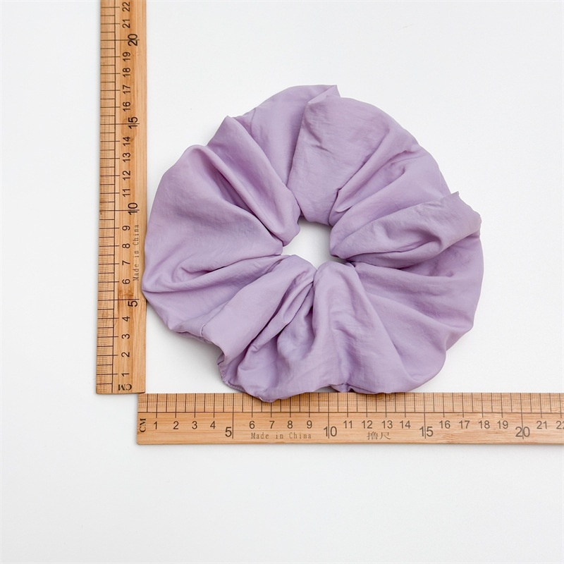 Women Fluffy Cloth Sponge Bun Scrunchies Elastic Ponytail Ties Creamy