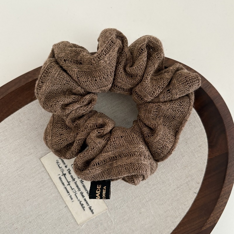 Women's Soft Knitted Wool Hairband Warm Autumn Winter Solid Color Hair Tie