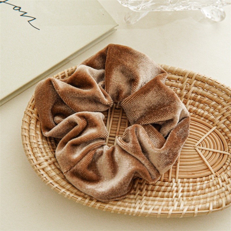 Women's Velvet Hair Scrunchie Elegant Retro Autumn Winter Elastic Tie