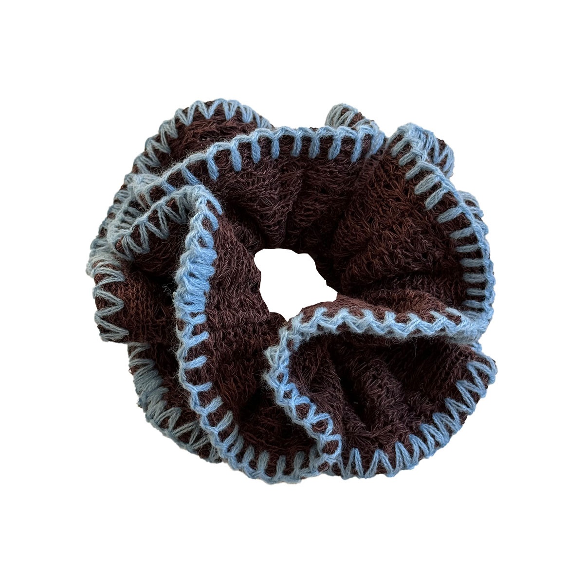 Women's Color Block Knitted Hair Band Soft Elastic Fabric Hair Tie Accessory