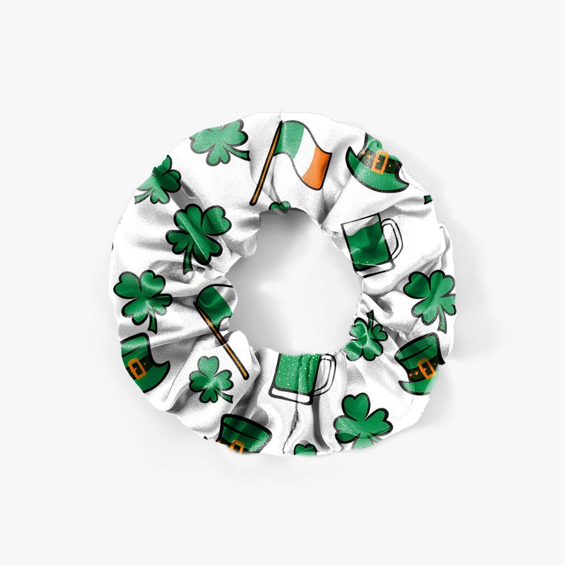 Women's St. Patrick's Elastic Cloth Headband Green Shamrock Print