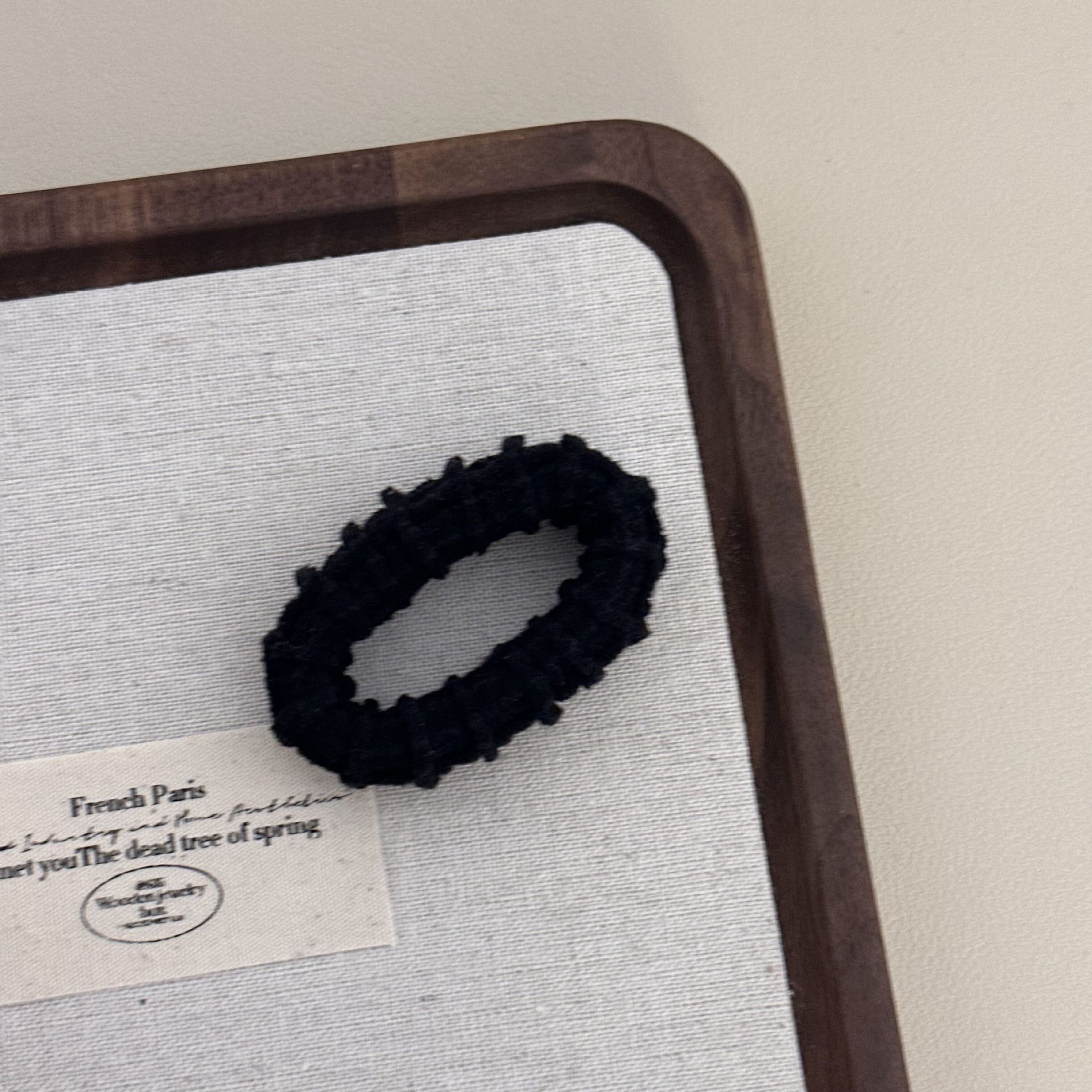 Women's Elegant Durable Polyester Hair Tie, Simple Solid Black for Everyday Use
