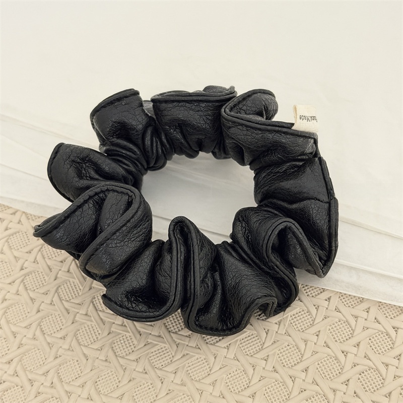 Women's Vintage Soft Hair Tie For Daily Wear Coffee Black Leopard Print