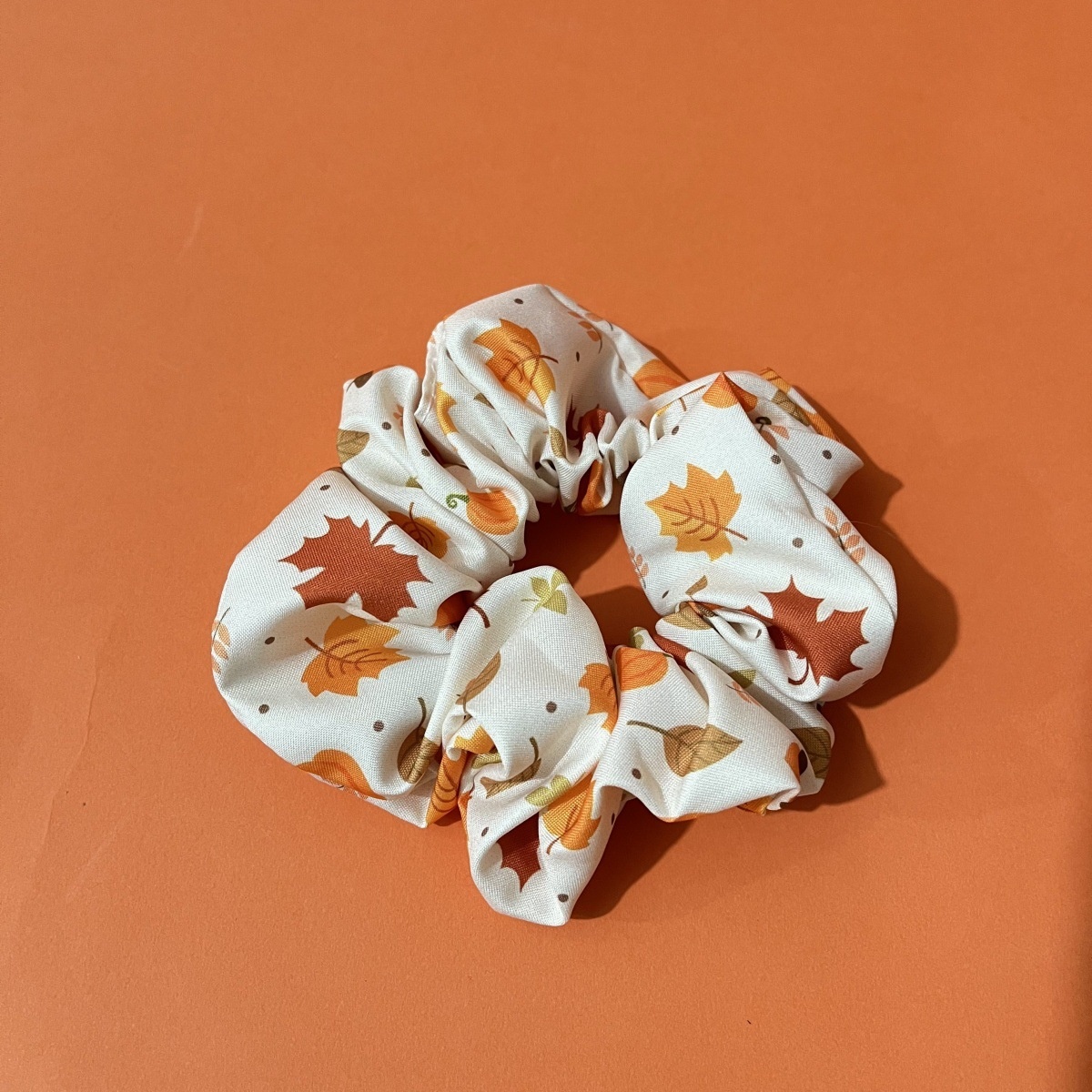 Women Versatile Fabric Hair Ties Assorted Turkey Pumpkin Patterns