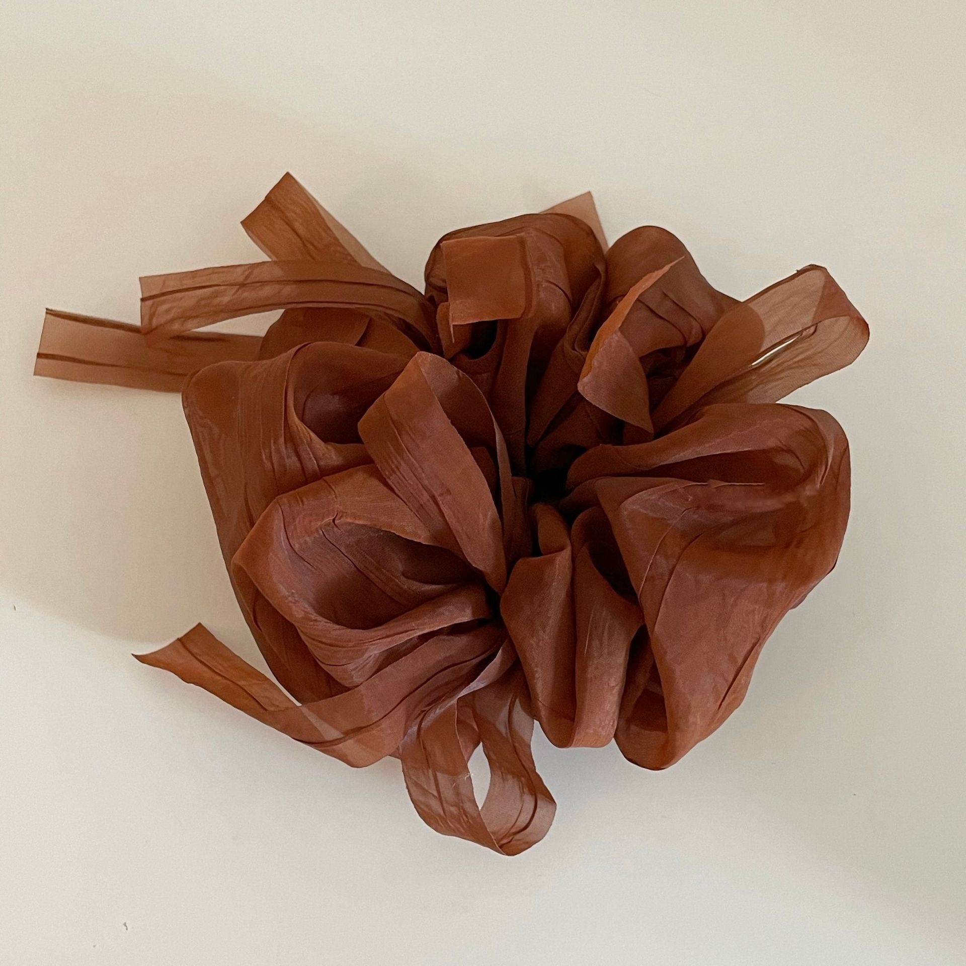 Women's Elegant French Ballet Style Flowy Satin Pleated Big Bow Headband