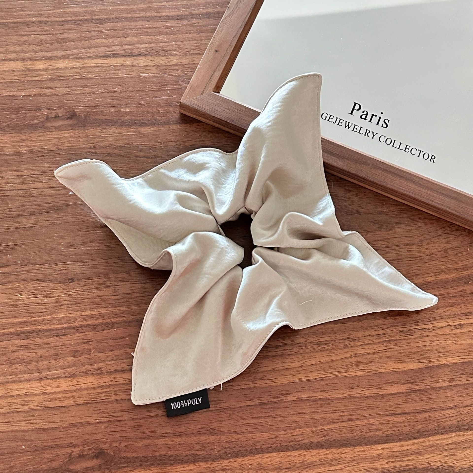 Girls Cloth Scarf Scrunchies Pastoral Fruit Hair Band Rose Red