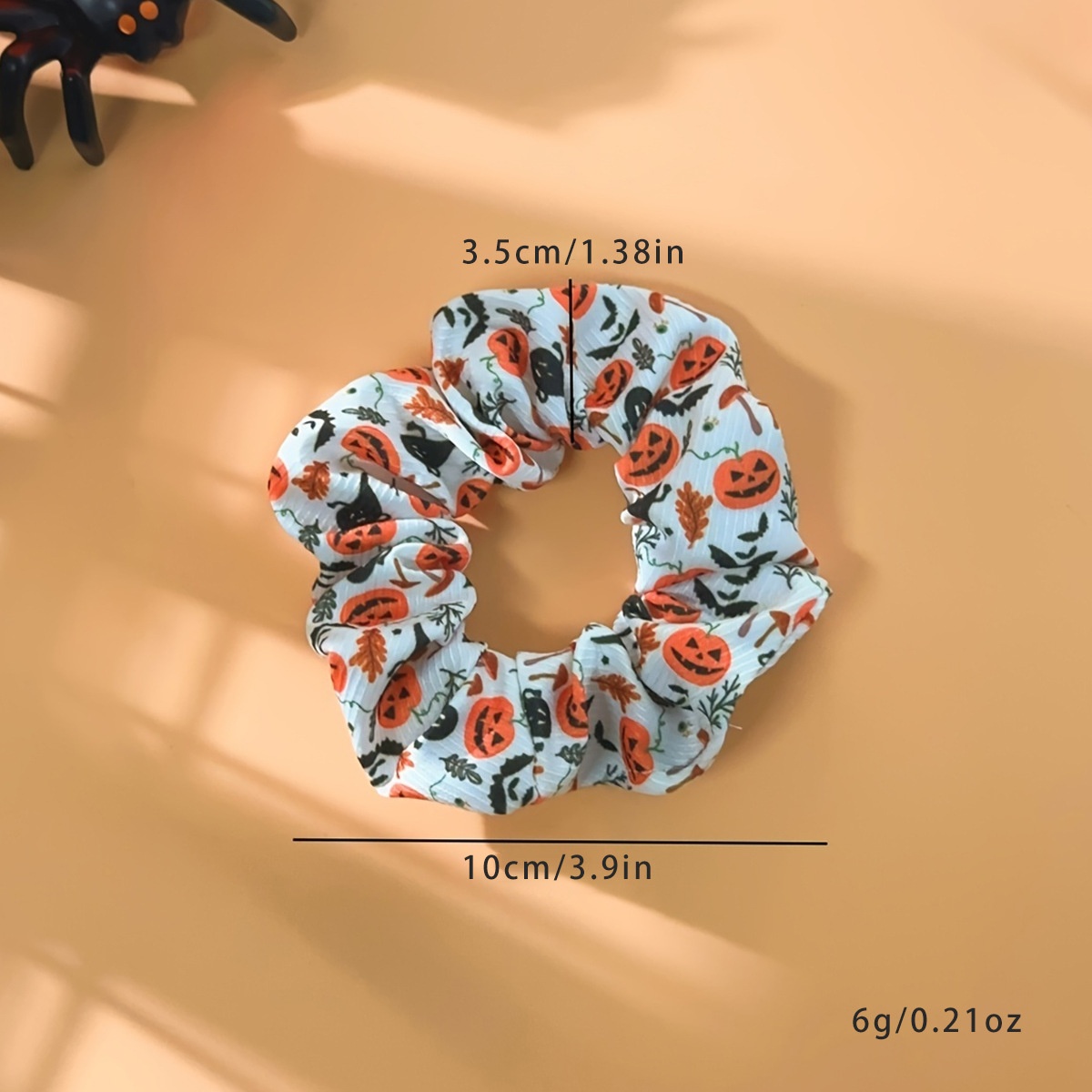 Women's High Elasticity Cloth Hair Tie Dark Halloween Pumpkin Skull