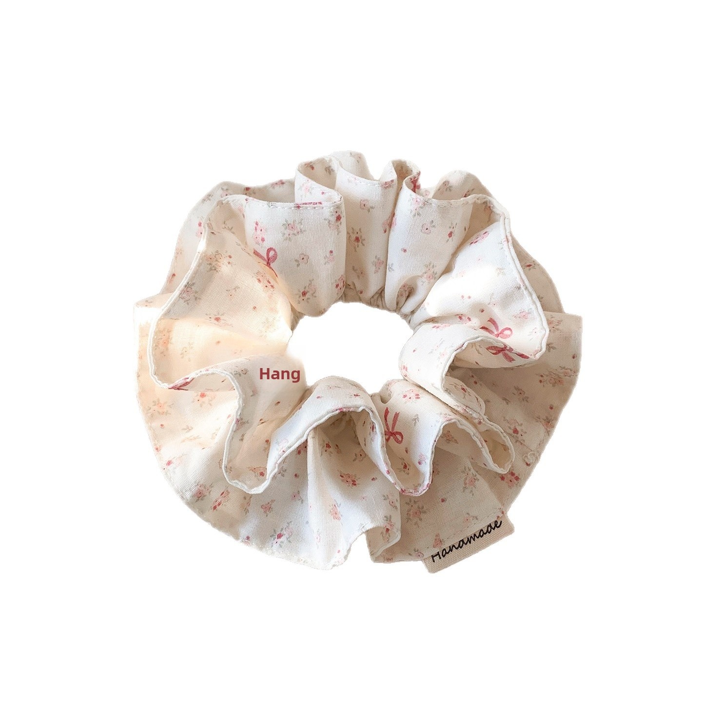 Women's Stylish Cloth Bow Knot Hair Tie White Retro Ditsy Floral