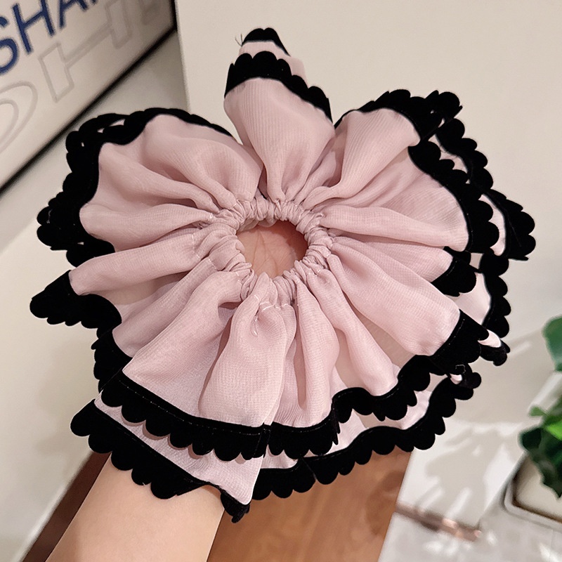 Women's Elegant Fabric Banquet Elastic Hair Band Solid Color