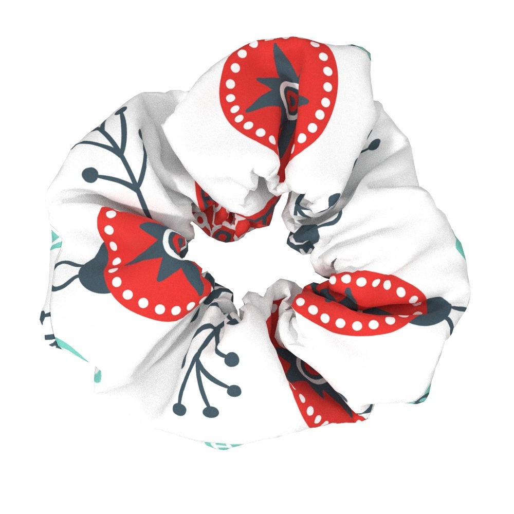 Women's Large Bow Hair Ties Festive Christmas Tree Pattern Cloth Headwear