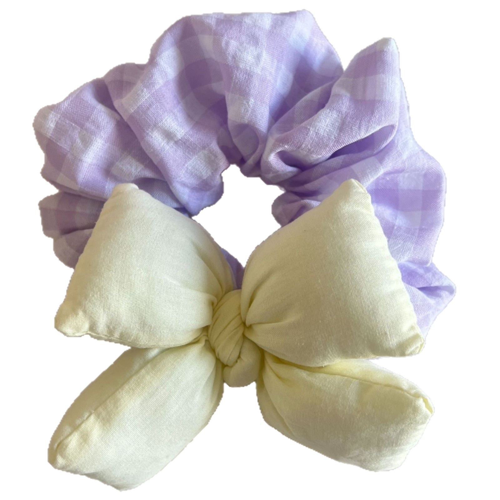 Women's Summer Cute Butterfly Bowknot Fabric Scrunchie Elastic Hair Ties