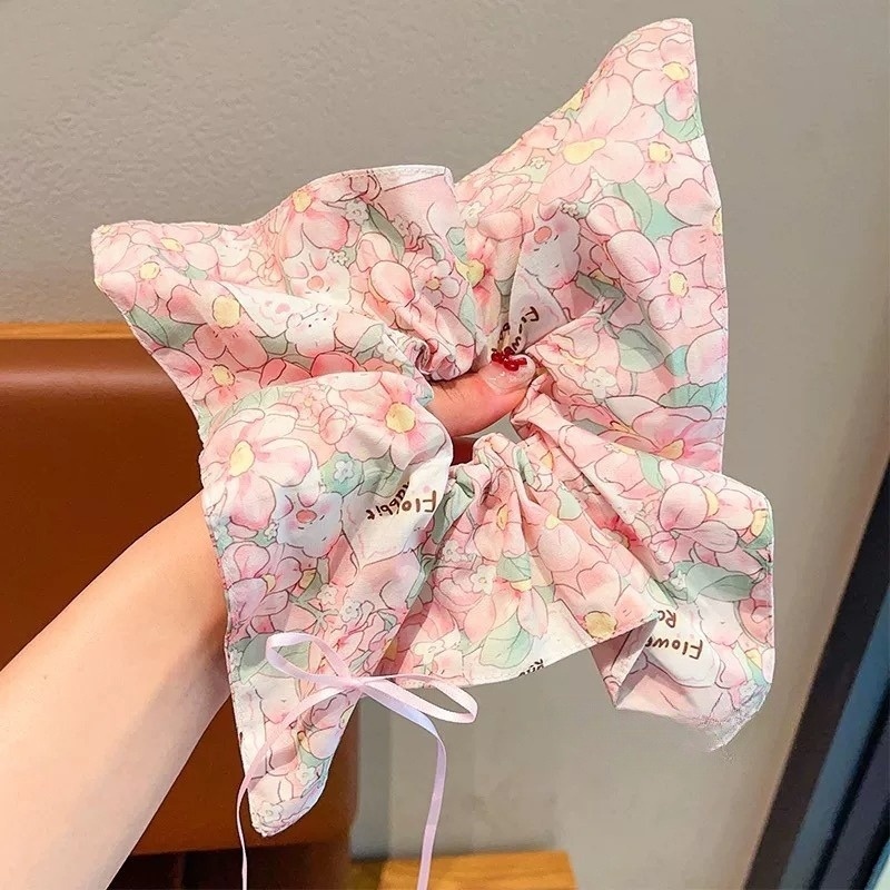 Women's Elegant Cloth Scarf Bowknot Hair Bands Geometric Pattern