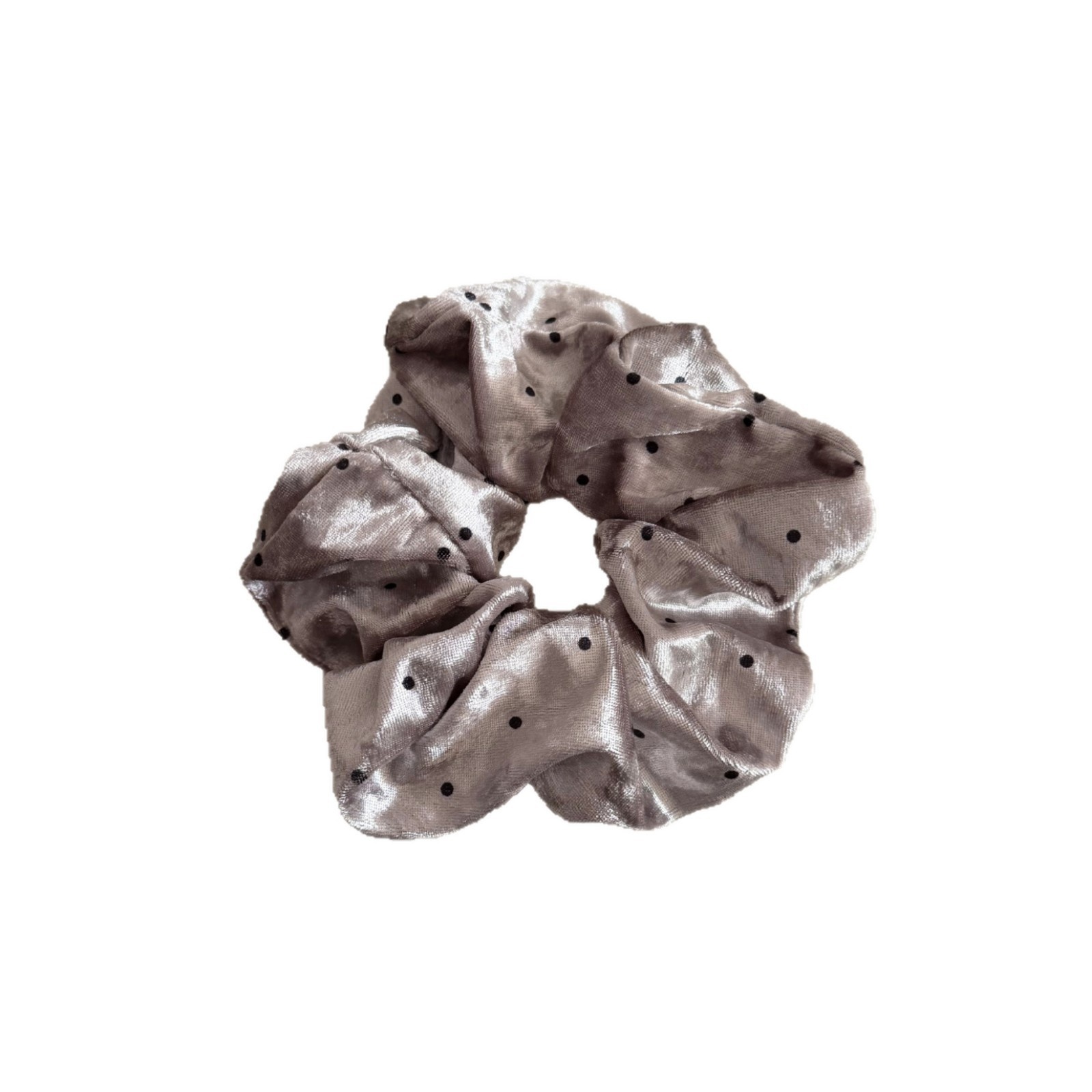 Women Velvet Polka Dot Ball Hair Tie Elastic Bun Rope Accessory