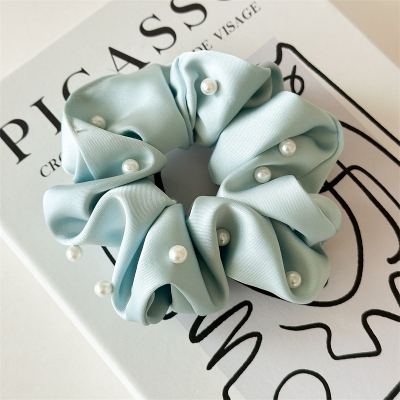 Women's Elegant Pearl Cloth Hair Tie Casual Holiday Solid Color