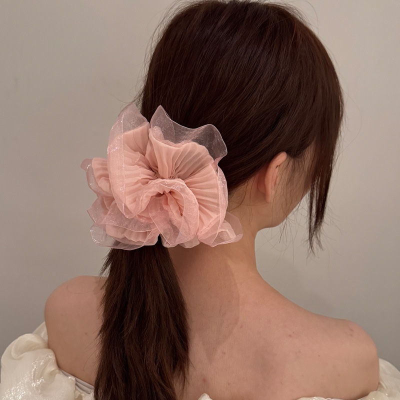Women's Elegant Fabric Banquet Elastic Hair Band Solid Color