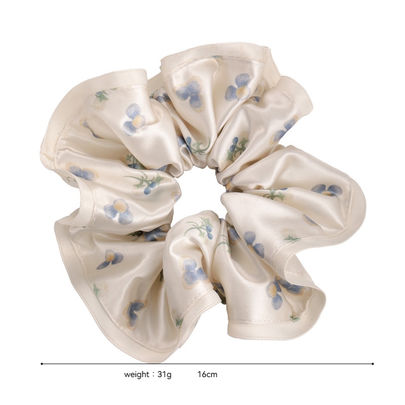 Women's Elegant Polyester Hair Tie For Daily Wear French Style Flower