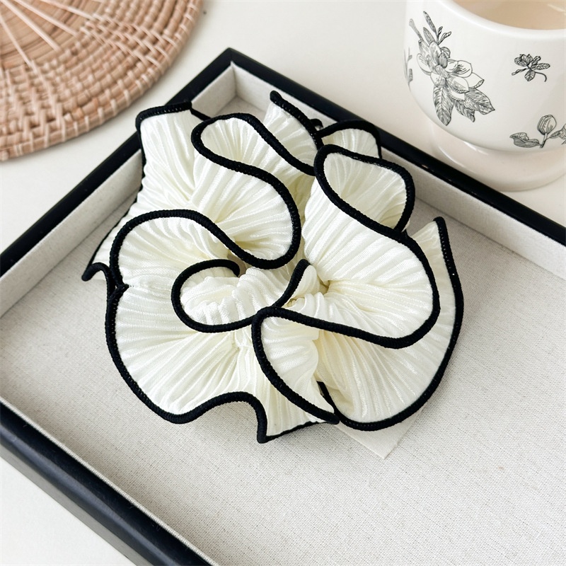 Wrinkled Wood Grain Hairband For Women, Low Bun Elastic Hairband, Multi-layer Pig Belly Hairband