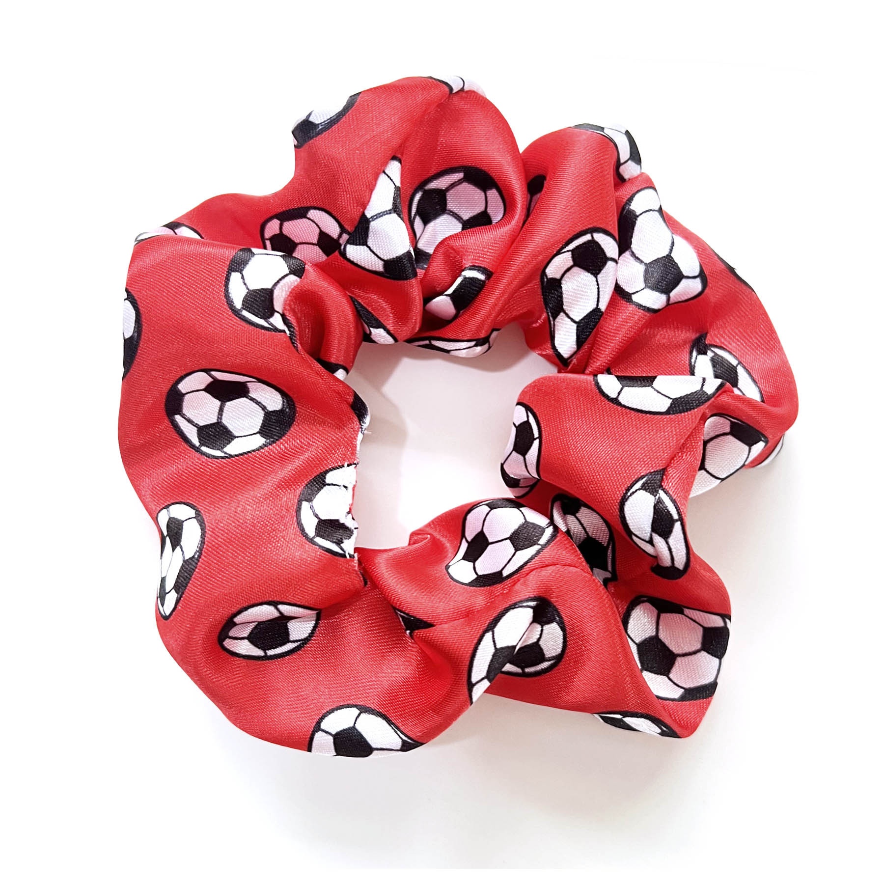 Women's Cloth Bubble Braid Hair Tie For Commute Multicolor Football