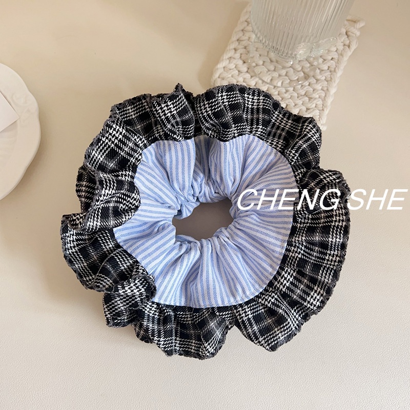 Women's Lazy Style Large Bow Bun Hair Accessories Patchwork Fabric