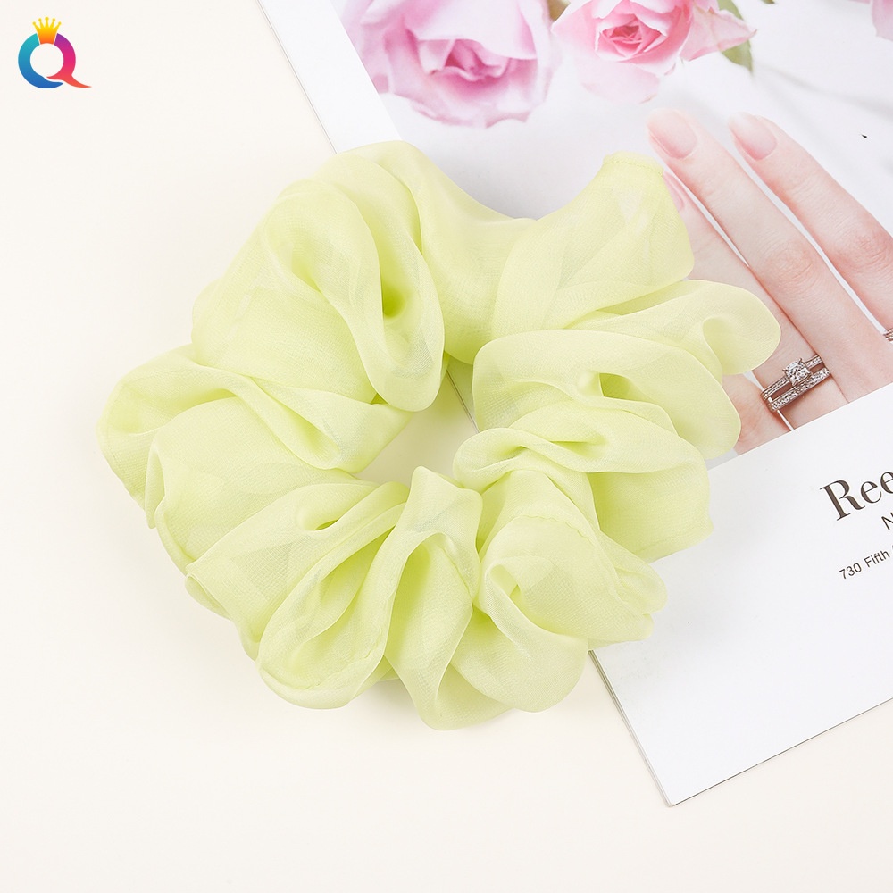 Women's Simple Daily Pleated Cloth Hair Scrunchie Solid Color