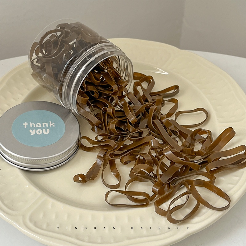 Girls High Elastic Thickened Canned Hair Ties Colorful Rubber Bands