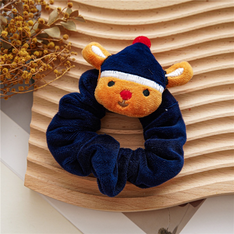 Women's Cute Flannel Hair Tie Festive Christmas Cartoon Pattern