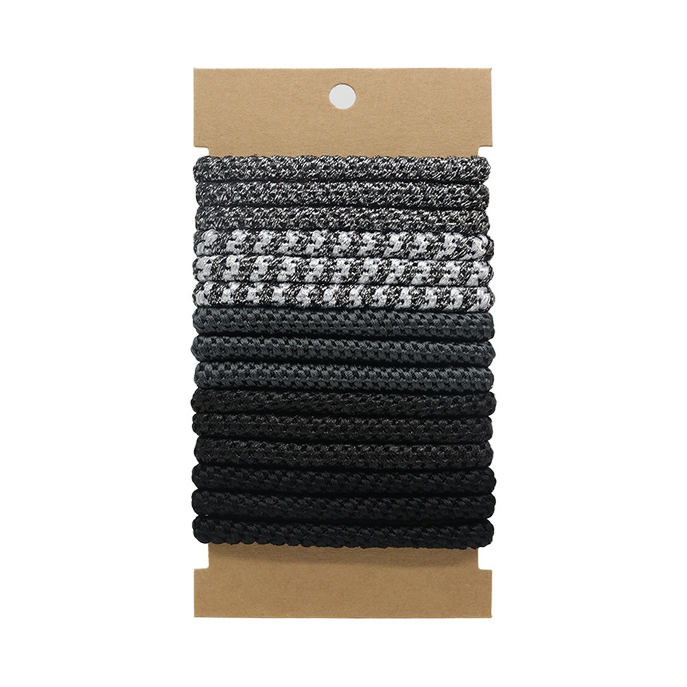 Women's Elastic Braided Ponytail Hair Ties Retro Embroidered Mesh