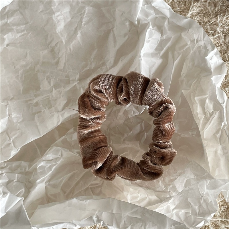 Women's All Seasons Velvet Scrunchie Hairband Daily Use Solid Color