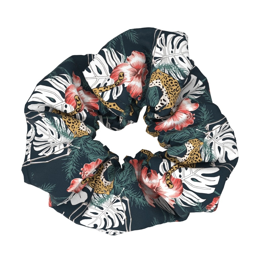 Women's Elegant Flamingo Fabric Hair Bands Sweet Versatile Cloth Scrunchies