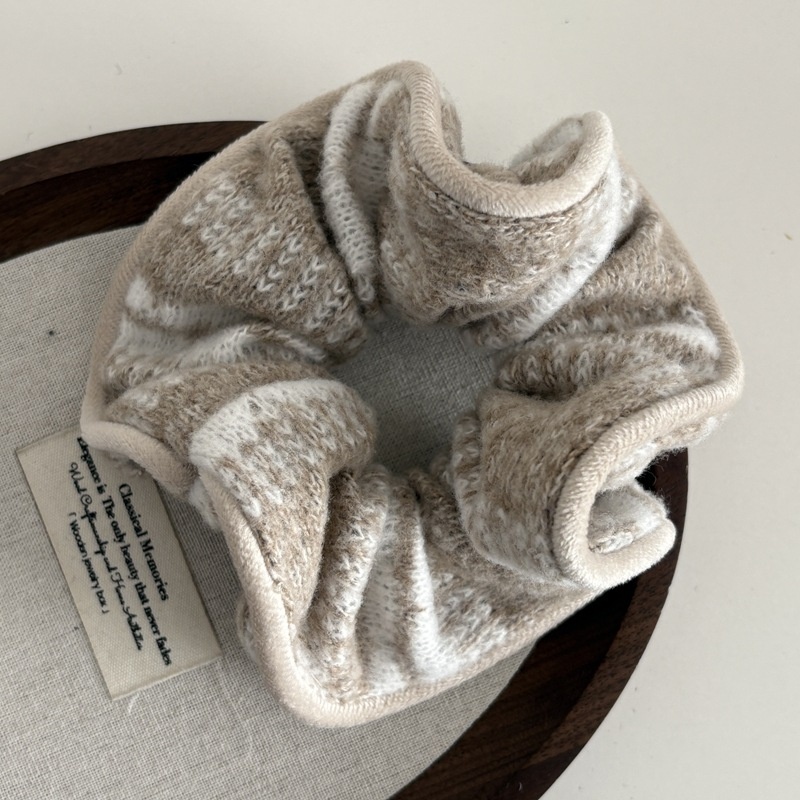 Women's Vintage Winter Knitted Wool Headband Striped Plaid Polka Dot