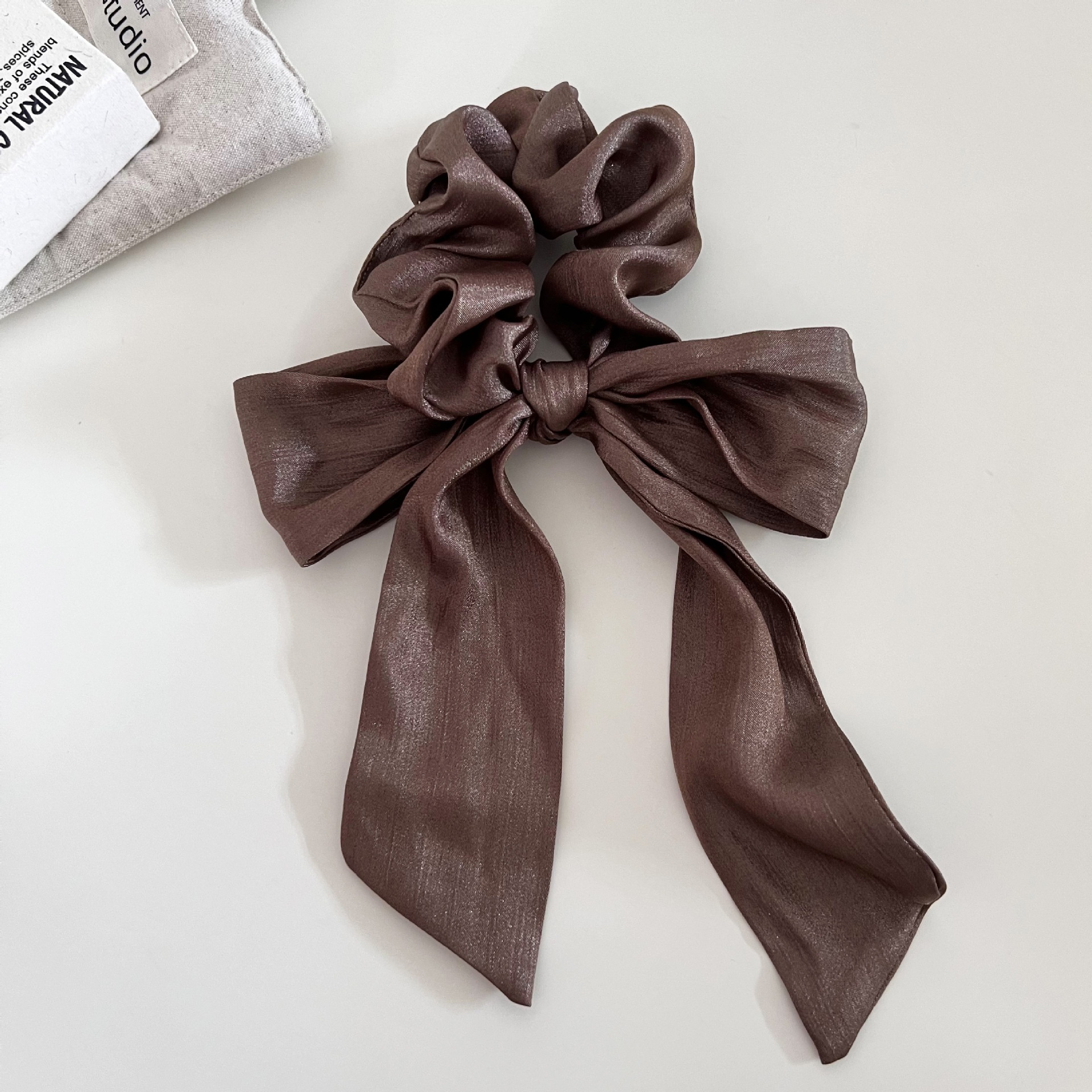 Shiny Satin Headband For Women, French Low Ponytail Hair Bun Hair Tie, Multifunctional Hair Accessory, Bow Hairband Suitable For Girls