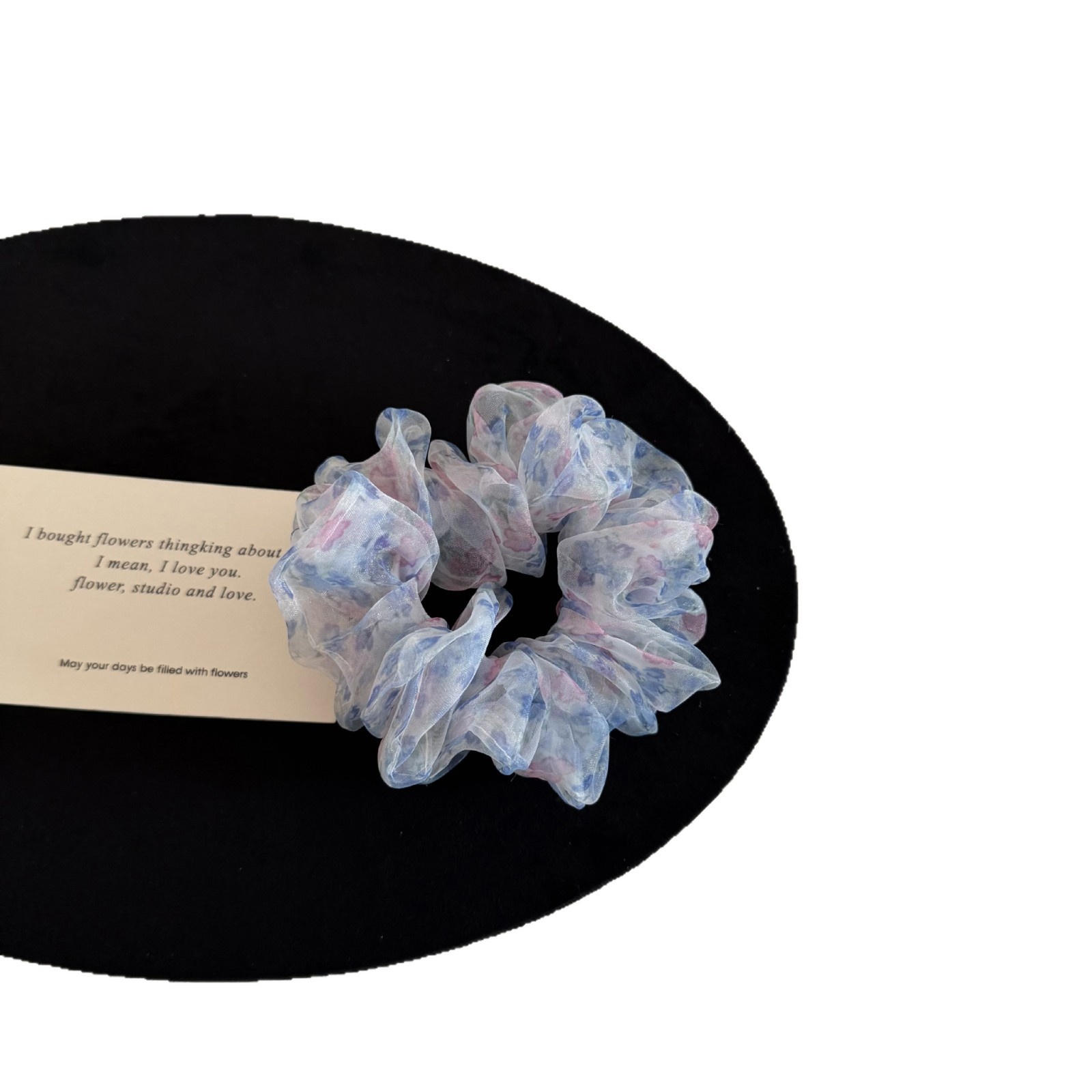 Women's Retro Organza Hair Scrunchie Spring Romantic Ditsy Floral
