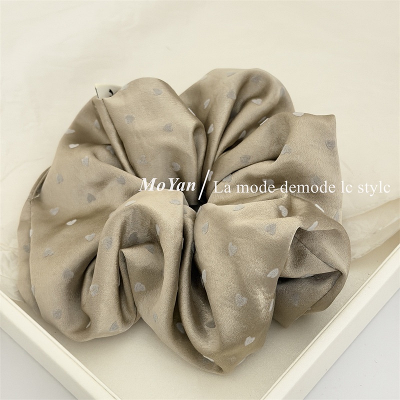 Women's Soft Flocking Heart Shaped Hair Tie For All Seasons Pink