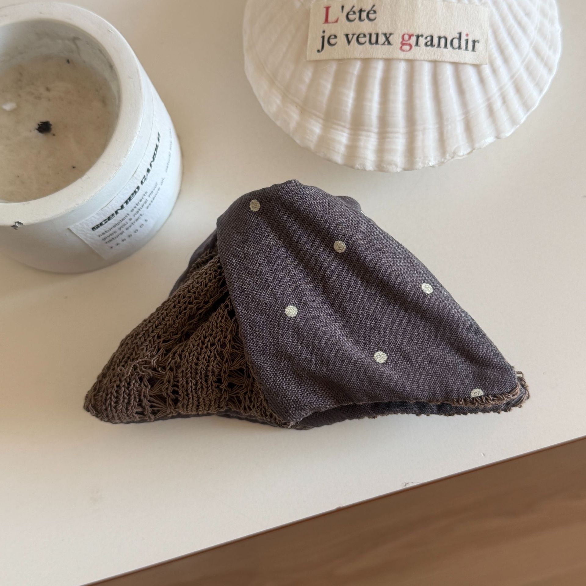 Women's Vintage Knitted Cloth Elastic Hair Tie Scrunchie Bow Knot