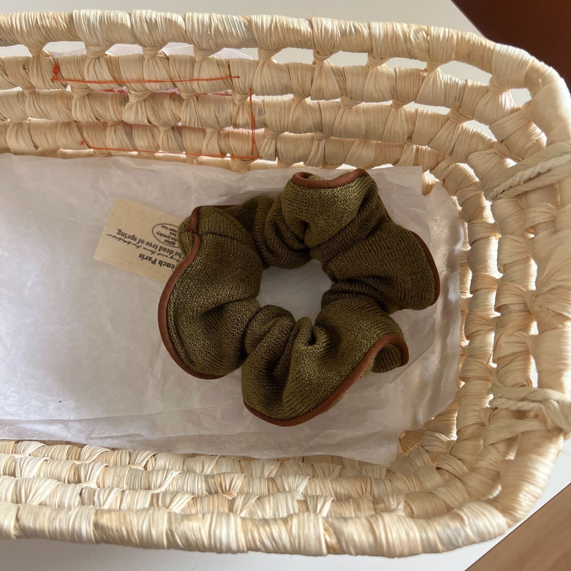 Women's Cute Winter Double Layer Knitted Elastic Hair Tie Color Block