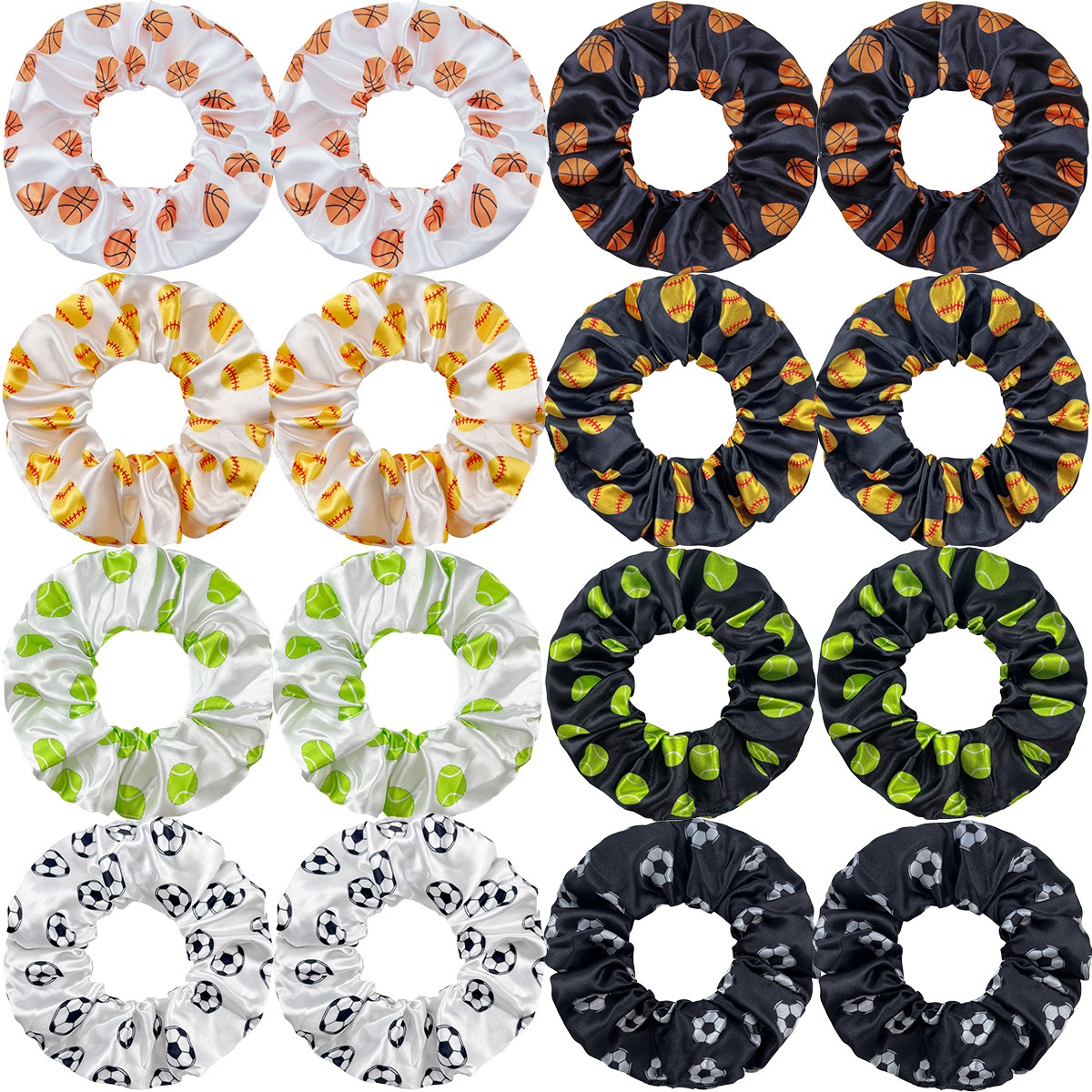 Women's Daily Polyester Hair Scrunchies Basketball Football Pattern