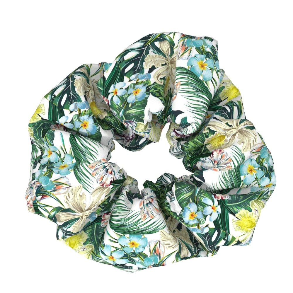 Women's Elegant Flamingo Fabric Hair Bands Sweet Versatile Cloth Scrunchies