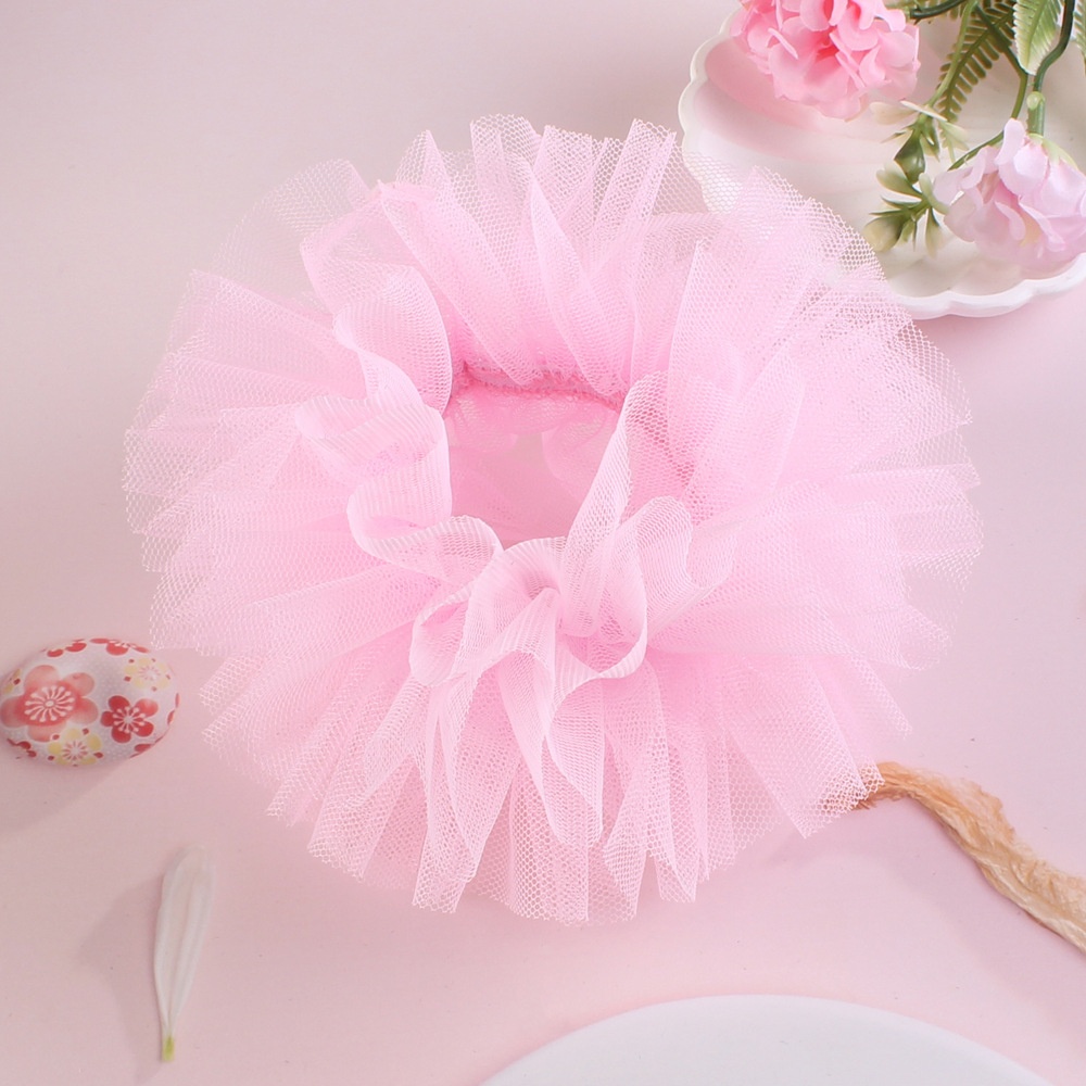 Women's Tulle Lace Multi-Layer Scrunchie Ballet Style Volumizing Hair Tie