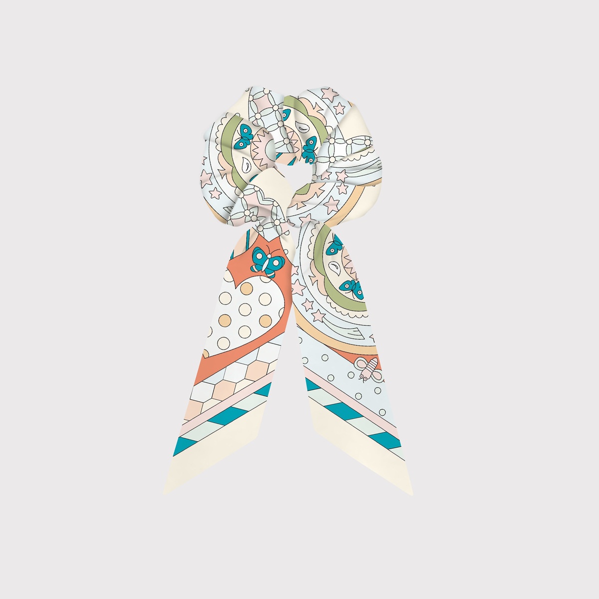 Women's IG Style Spring Beach Travel Hair Tie Chic Horse Print