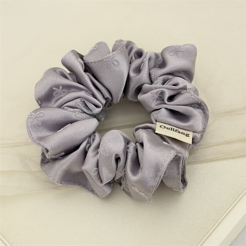 Women's Elegant Soft Satin Bow Knot Hair Tie For Everyday Wear Black